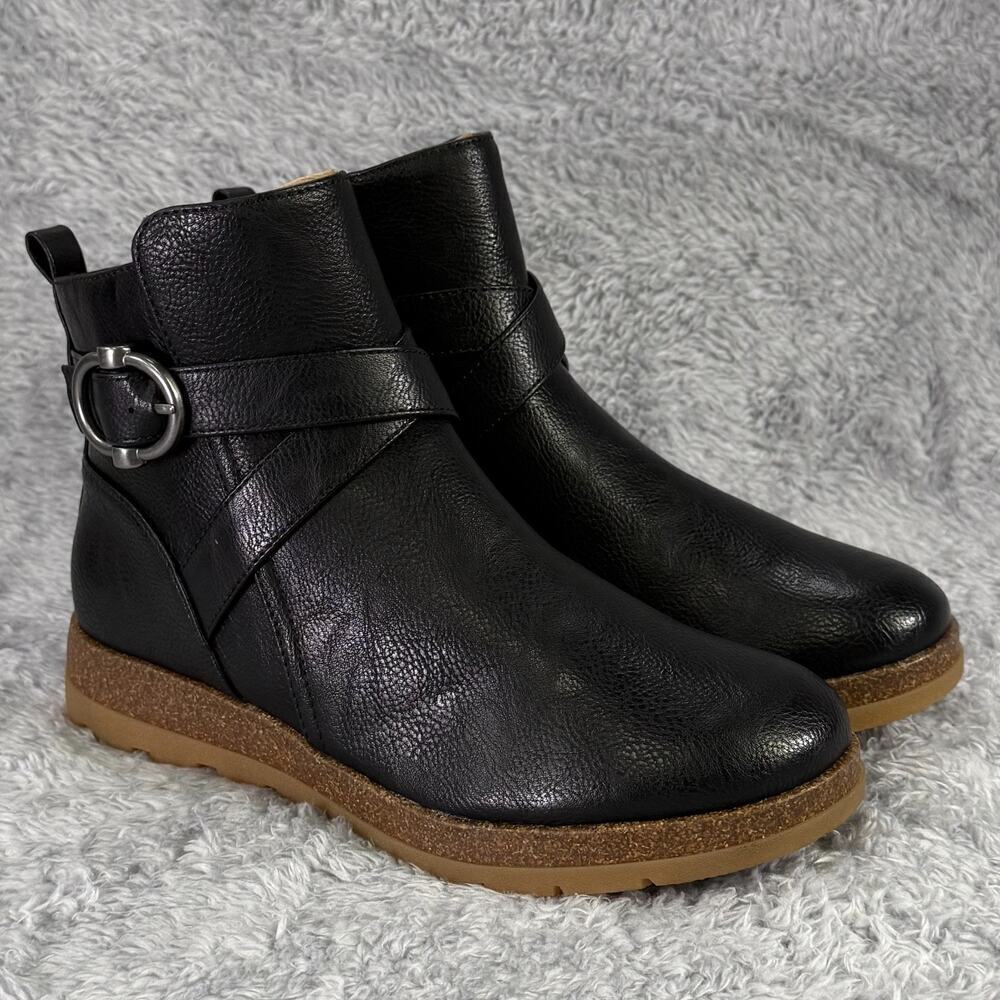 EuroSoft by Sofft Laelia Ankle Boot Women's 8 Black Vegan Leather Strappy Bootie - Picture 5 of 9